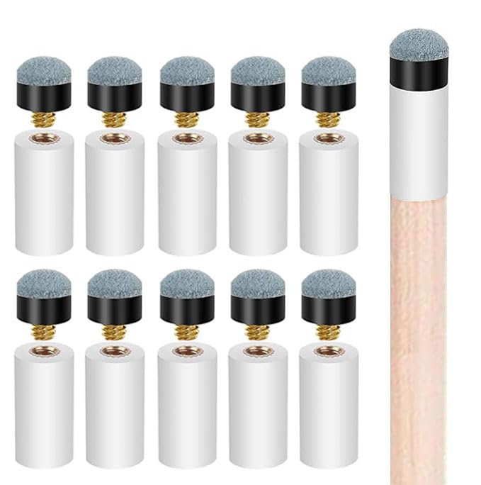 Proberos® 10 Sets Billiard Cues Tips Replacement with Proberos® 10 Sets Billiard Cues Tips Replacement with